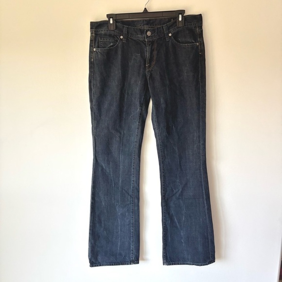 Citizens of Humanity Ingrid #002 Low Waist Flare Jeans Dark Denim Wash Y2K - Picture 2 of 16